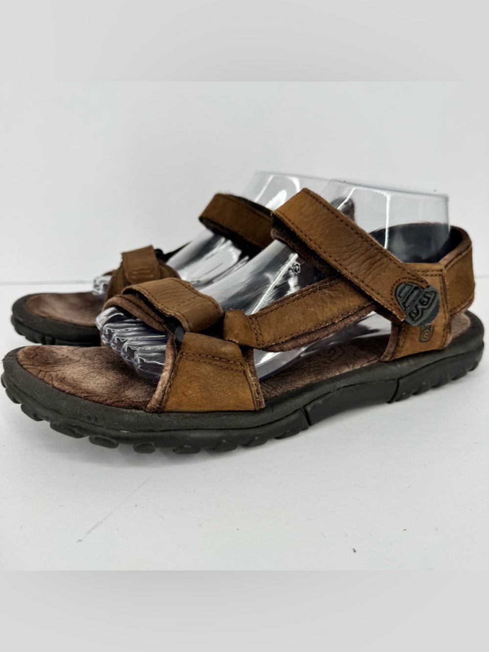 Teva Brown Pretty Rugged Leather Hiking Walking Camping Sandals Shoes Size 11